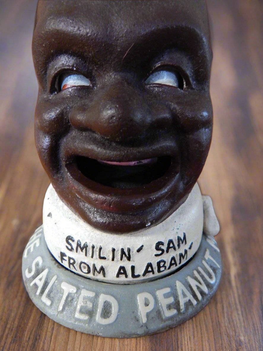 Cast Iron Mechanical Bank - Smilin' Sam From Alabam'