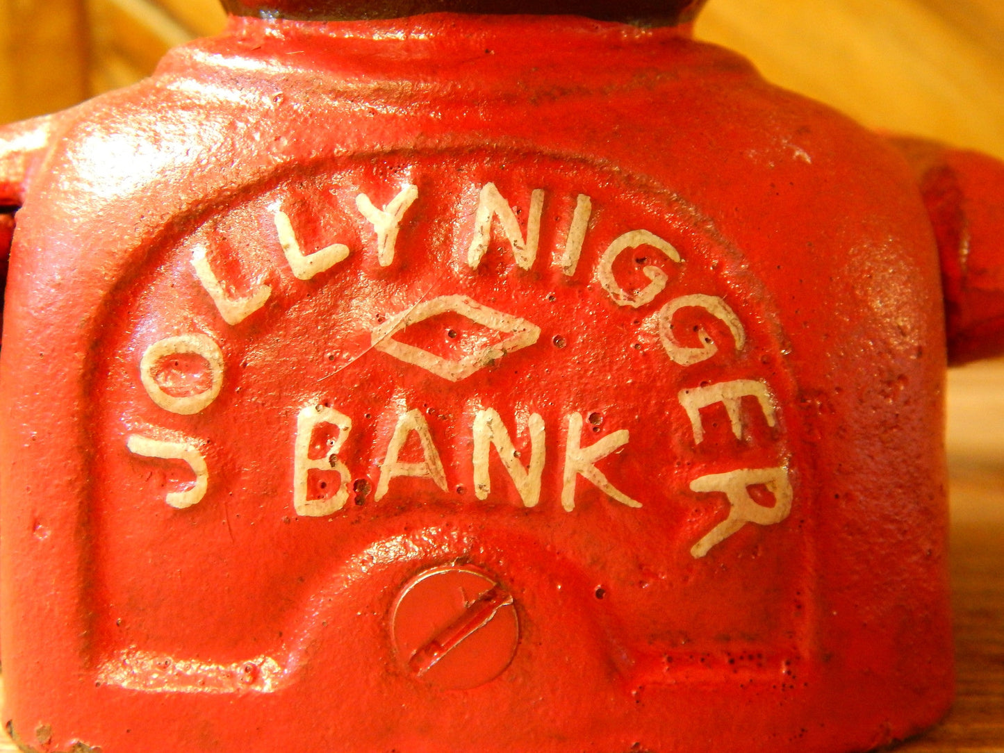 Cast Iron Mechanism Bank - Jolly Red