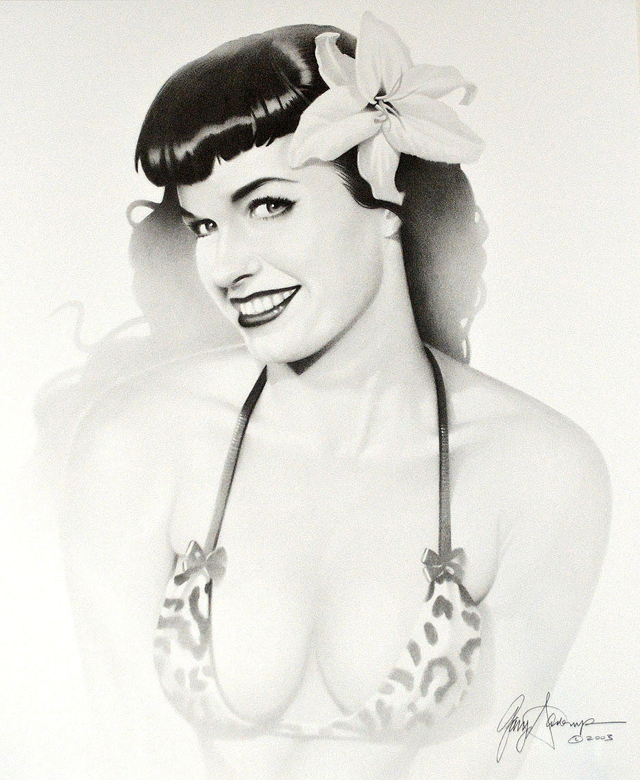 Bettie Page by Gary Saderup