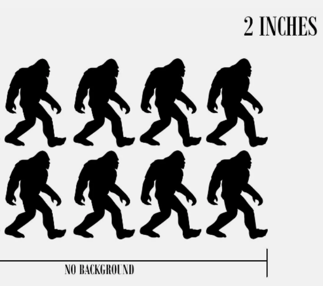 Bigfoot Car Truck Sticker Sasquatch Yeti sticker picked randomly