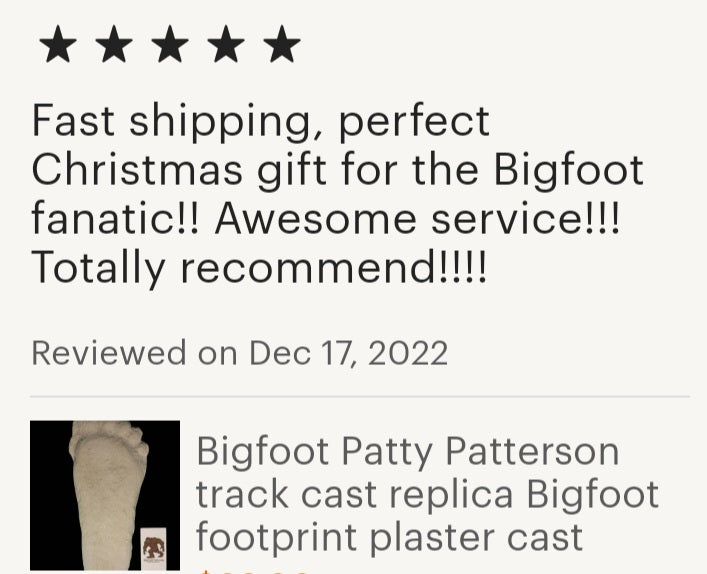 1967 Bigfoot Patterson Patty track footprint cast