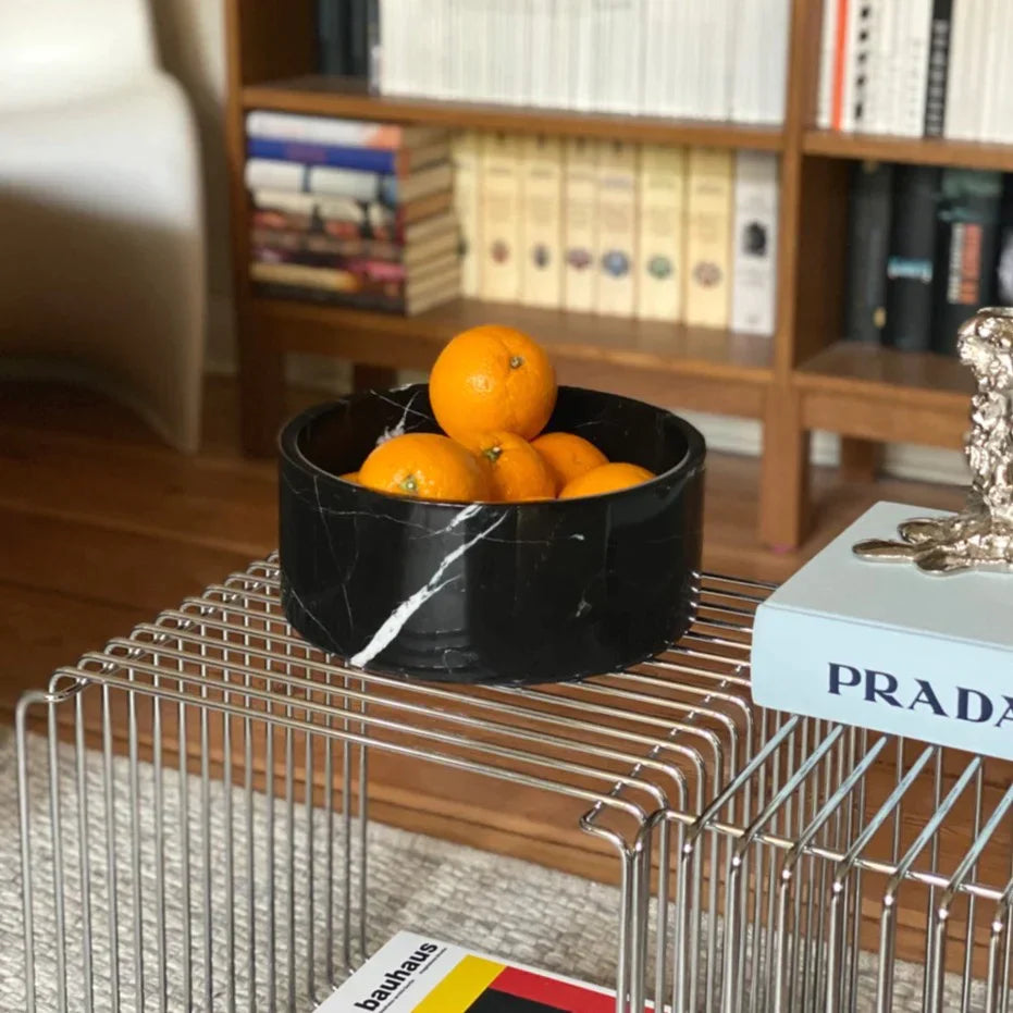 Black Marble Fruit Bowl