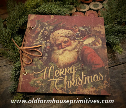 #BKL1R Primitive Merry Christmas Memories Book