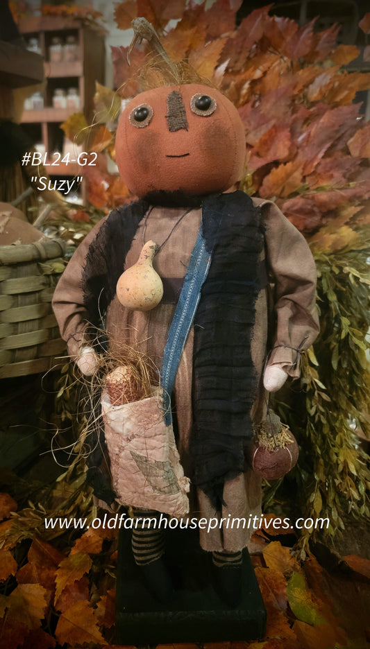 #BL24-G2 Primitive Pumpkin Girl Suzy by Bearing In Love a?£¤???