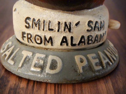 Cast Iron Mechanical Bank - Smilin' Sam From Alabam'