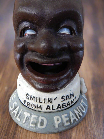 Cast Iron Mechanical Bank - Smilin' Sam From Alabam'