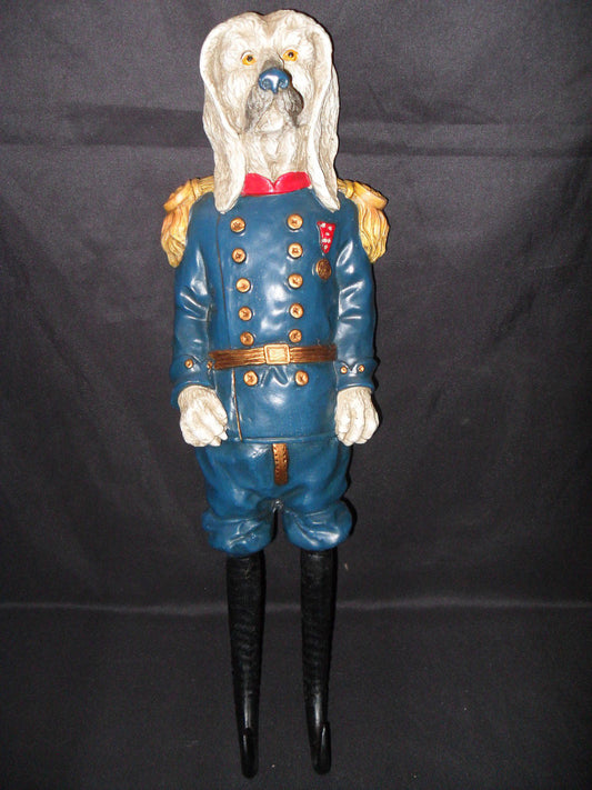 Horse Bridle Holder - Dog In Blue Uniform
