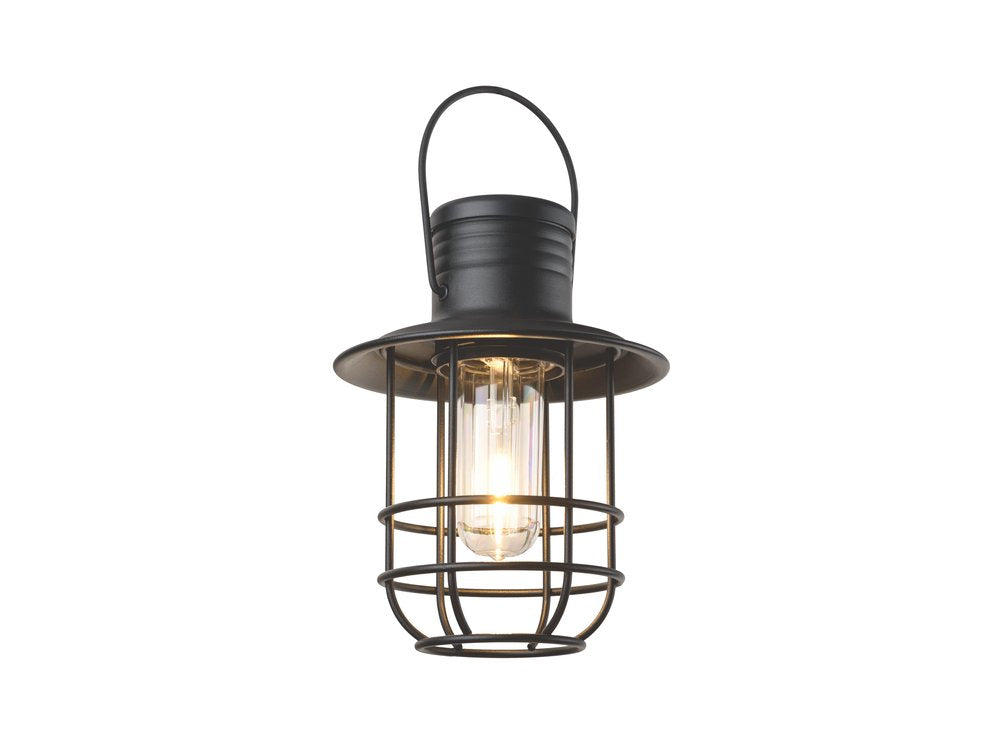 #BHL820 Outdoor Black Tabletop Dusk to Dawn LED Battery Operated Lantern