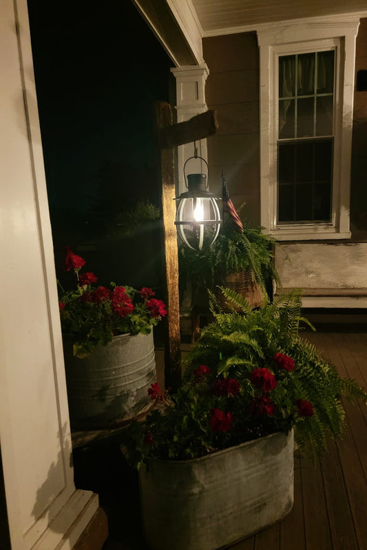 #BHL840 Outdoor Hanging Dusk to Dawn LED Battery Operated Lantern a-???? #1 SELLER BACK IN STOCK!