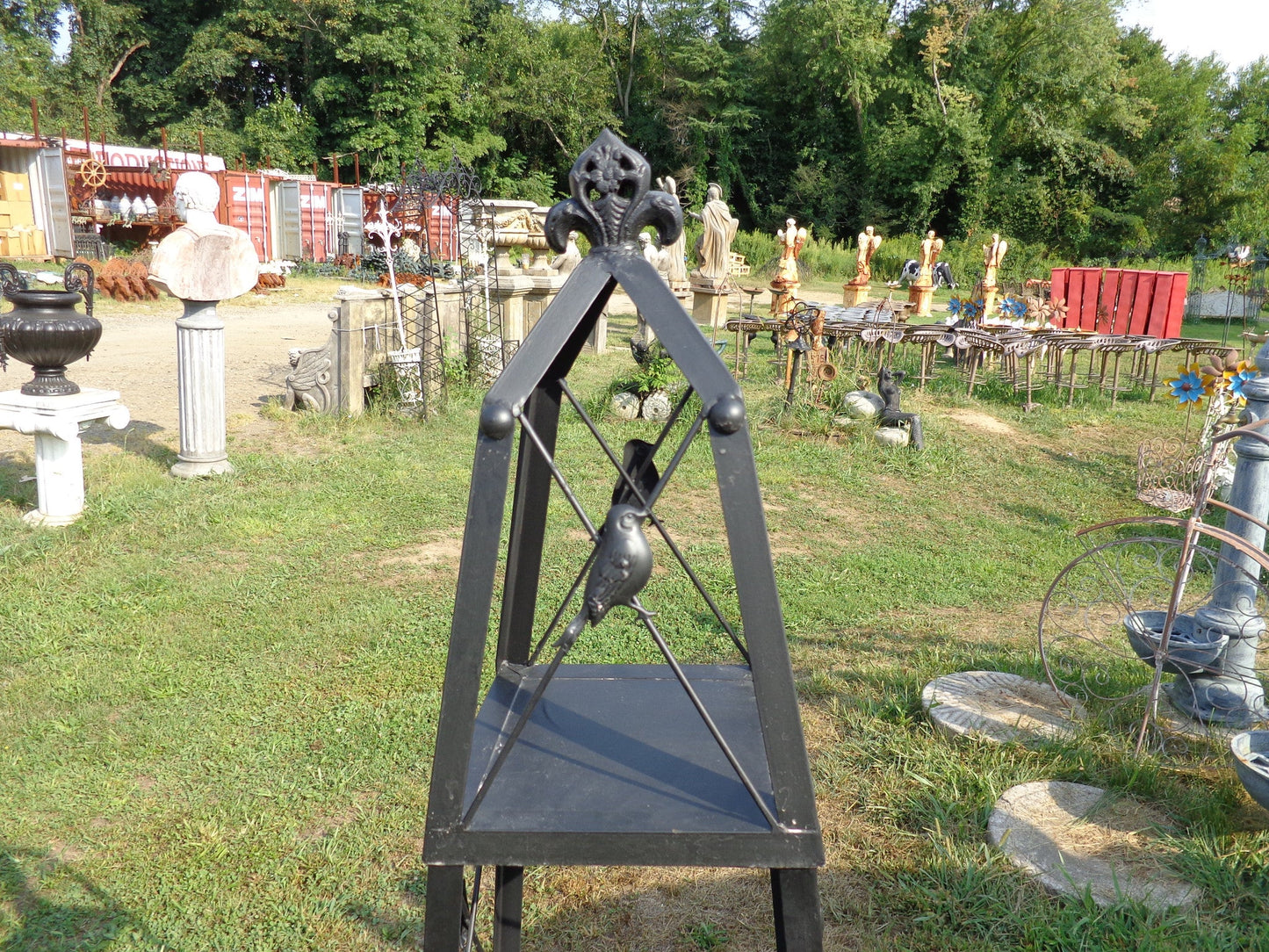 Industrial Black Stacking Obelisk Shelf