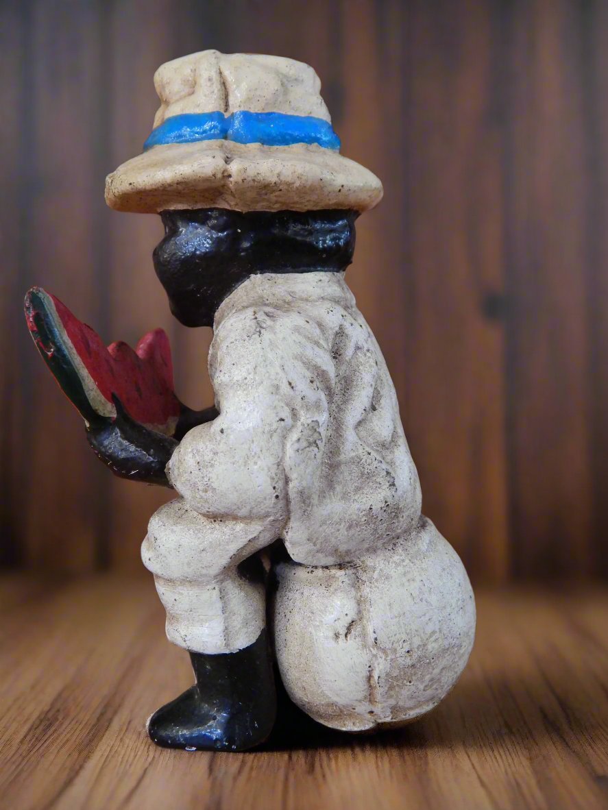 Americana Cast Iron Bank - Americana Boy Eating Watermelon