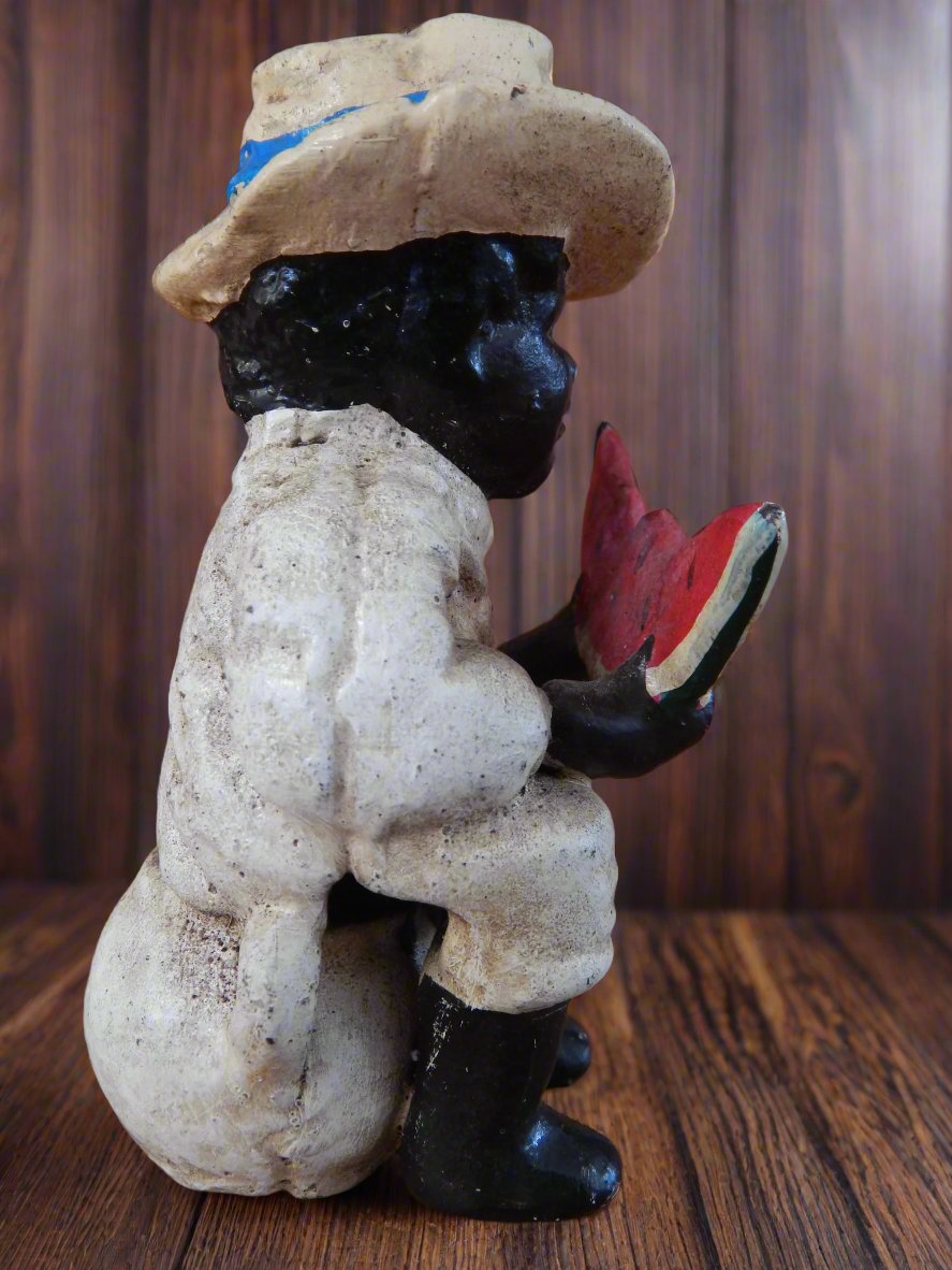Americana Cast Iron Bank - Americana Boy Eating Watermelon