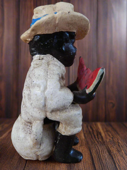 Americana Cast Iron Bank - Americana Boy Eating Watermelon