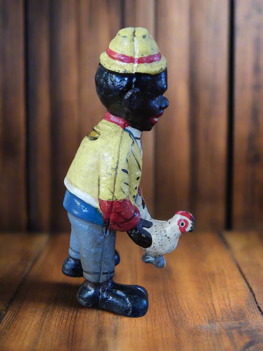 Americana Cast Iron Bank - Americana Chicken Man