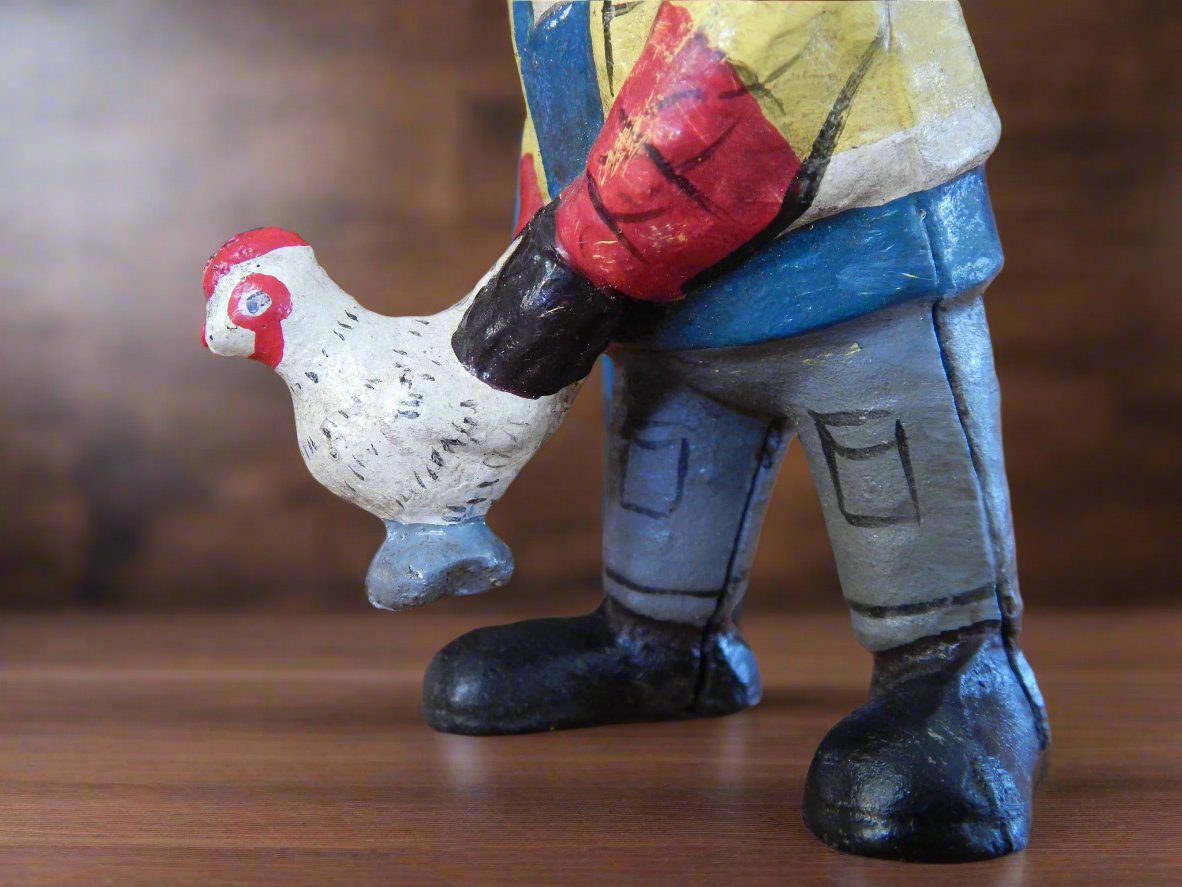Americana Cast Iron Bank - Americana Chicken Man