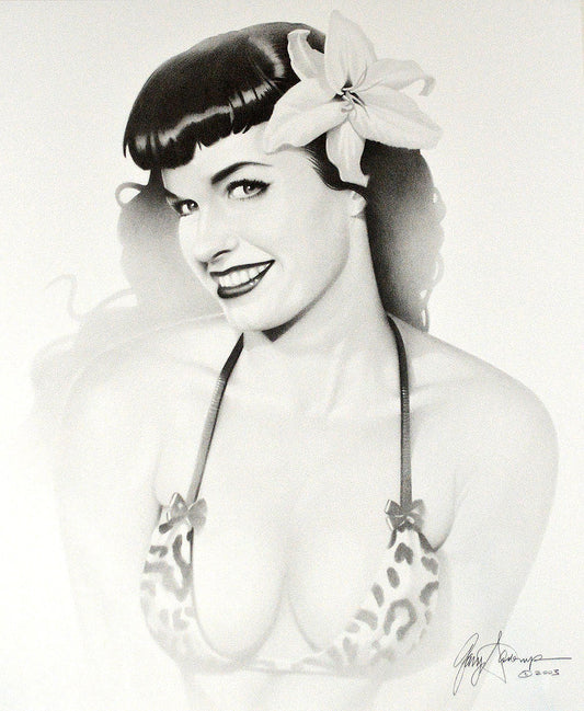 Bettie Page by Gary Saderup
