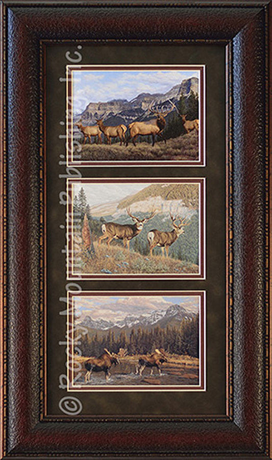 Big Game - Triple Framed Prints by Manuel Mansanarez