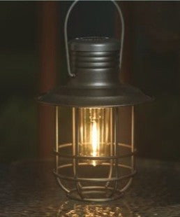 #BHL820 Outdoor Black Tabletop Dusk to Dawn LED Battery Operated Lantern