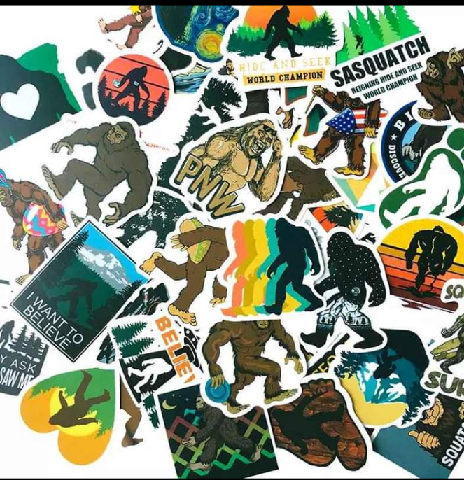 Bigfoot Stickers 3 for $2 Sasquatch Yeti sticker picked randomly