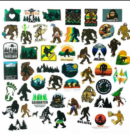 Bigfoot Stickers 3 for $2 Sasquatch Yeti sticker picked randomly