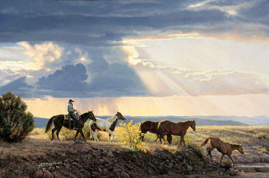 Between Heaven and Earth Cowboy Art Prints by Tim Cox