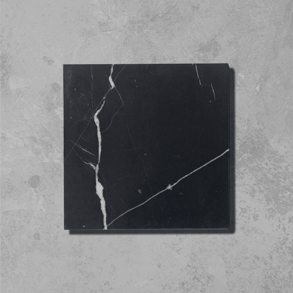 Black Veined Honed Marble