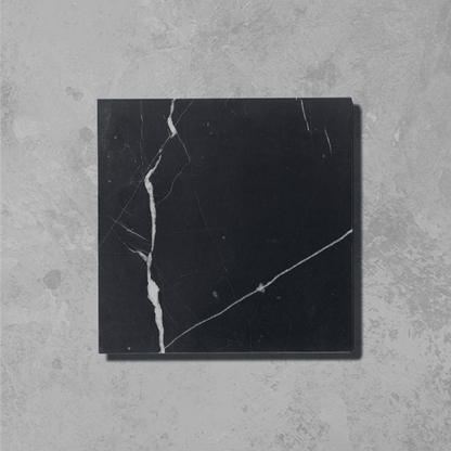 Black Veined Honed Marble