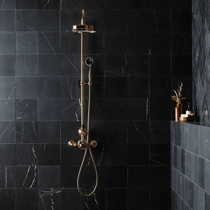 Black Veined Honed Marble