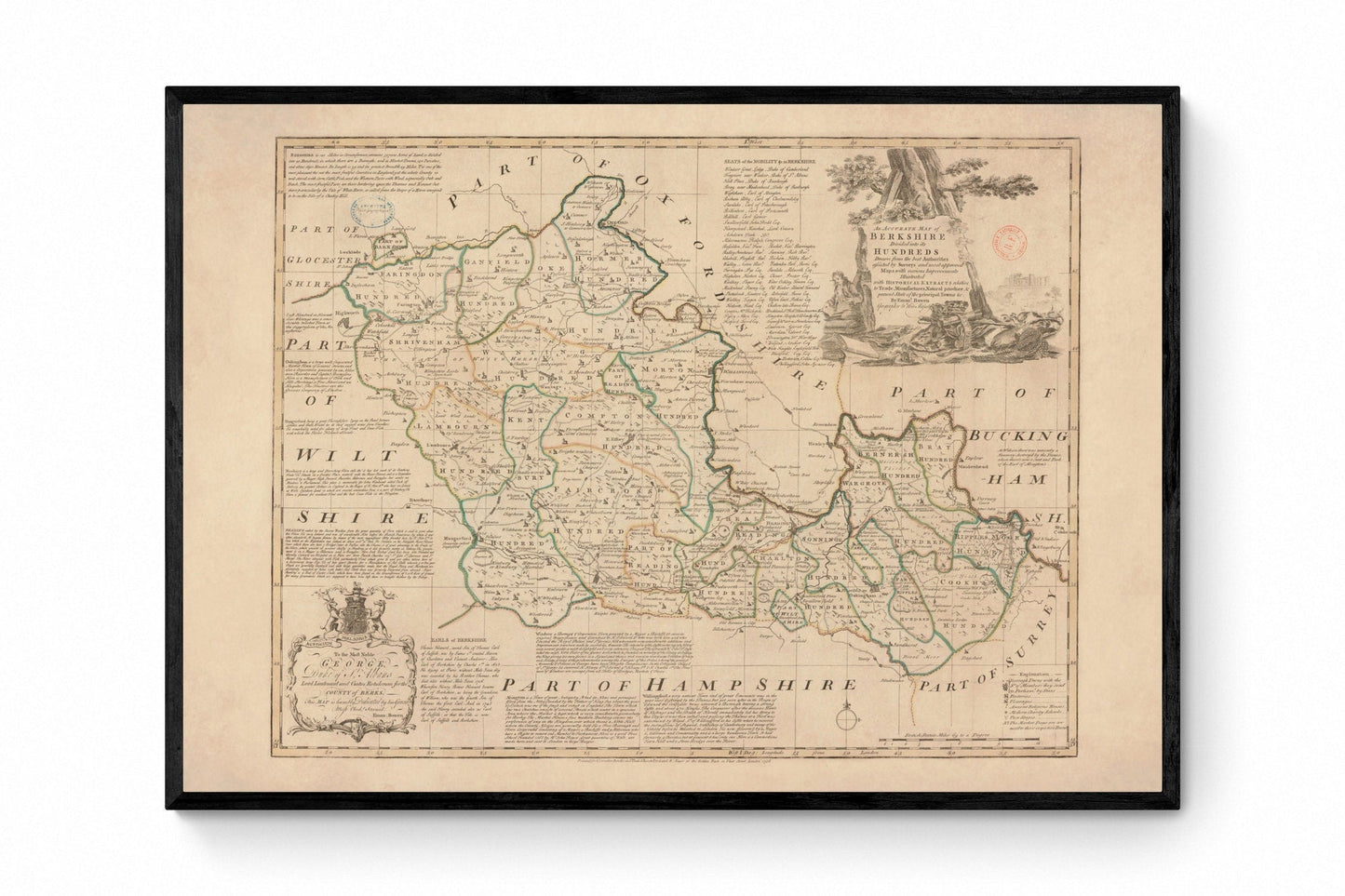 Berkshire Map dated 1756