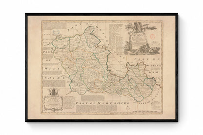 Berkshire Map dated 1756