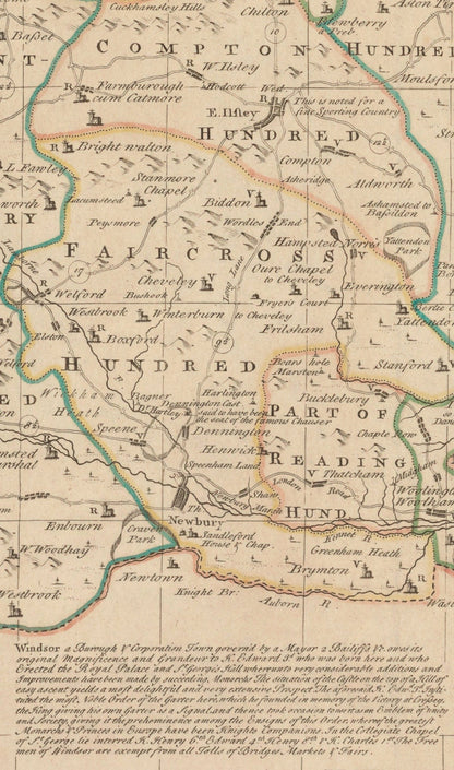 Berkshire Map dated 1756