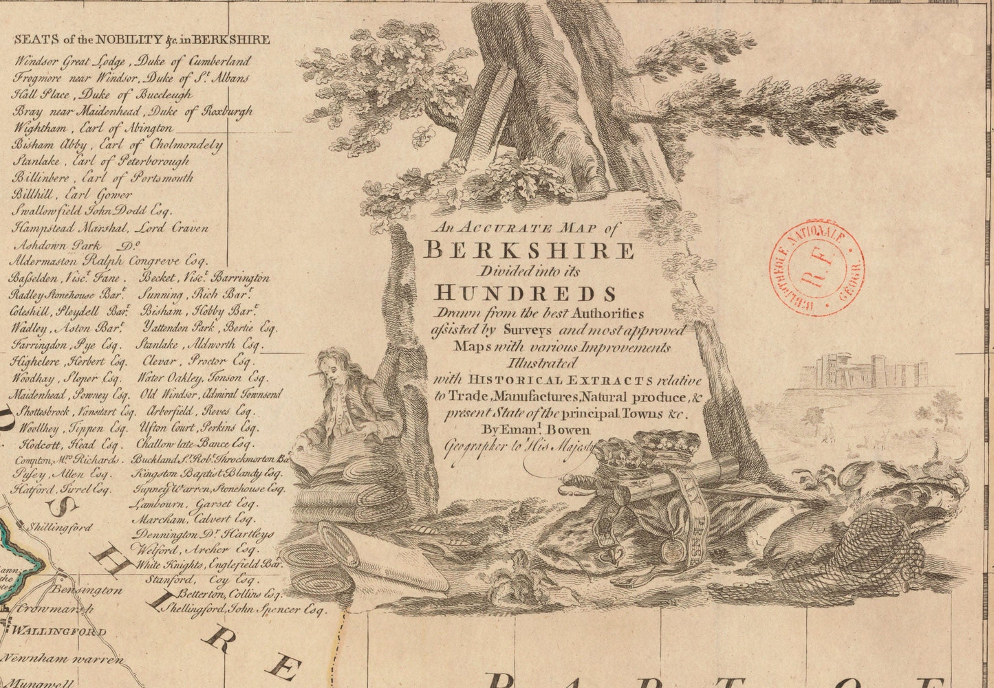 Berkshire Map dated 1756