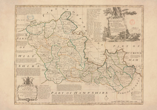 Berkshire Map dated 1756