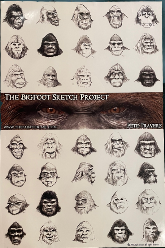 Bigfoot Sasquatch Poster #1 Bigfoot Sketch Project Poster Last one!!!